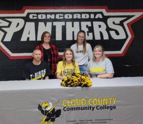 Concordia's Jordan Gilkeson Signs Letter of Intent to Cheer at Cloud County Community College