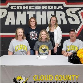 Concordia Senior Cami Anderson Officially Signed a Letter of Intent to Cheer at Cloud County Community College in Concordia on Wednesday, April 12th