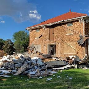 Demolition of the Former 32-Bed Cloud County Jail on the Cloud County Courthouse Grounds in Concordia Started This Month