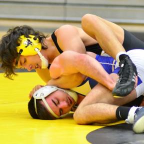 Cloud County's Dylan Ancheta Scored All Seven of His Points in the Third Period as Part of a 7-2 Decision Against Nick Carlson of Pratt on Monday, January 22nd