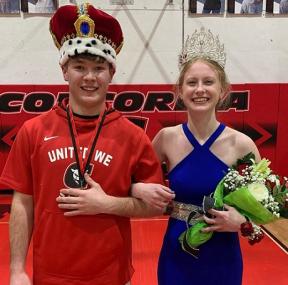 Joey Henderson and Ella Bottner were Named Concordia High School's 2024 Winter Sports King and Queen on Friday, February 9th