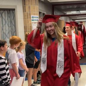 Graduating Concordia High School Class of 2024 Seniors Participated in the School District's Senior Walk Tradition at Concordia Elementary School on Friday, May 10th