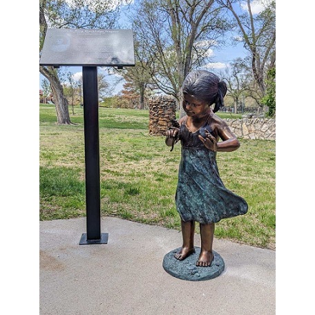 Bronze Children's Statue in Concordia, Kansas