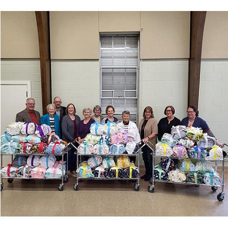 Members of the Concordia First United Methodist Church Assembled Layette Sets to be Distributed to Parents of Newborns