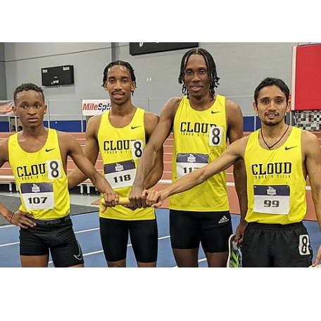 Siyabonga Mokgothu, Kamogelo Thipe, Corey Ottey, and Nirmit Dahiya Combined for One of Two Cloud County School-Records at the 2024 NJCAA Indoor Track and Field Championships
