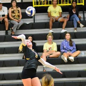 Kenzie Cooper Had a Match-High 10 Kills to Go with 10 Digs in a Three-Set Home Sweep of Barton