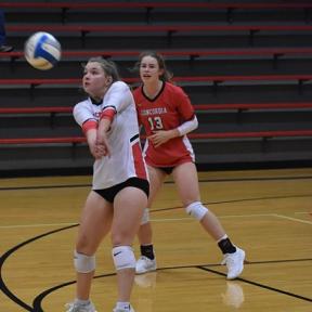 Senior Hanna Acree Had 9 Points with 1 Ace and 3 Digs in Concordia's 25-21, 25-10 Home Win Over Marysville on Thursday, September 22nd