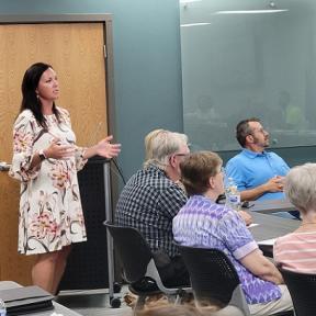 Concordia City Manager Amy Lange Spoke About the Benefits of Creating a Rural Housing Incentives District to Help Fill Housing Gaps During an Intergovernmental Meeting on Tuesday, September 6th