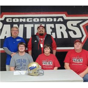Concordia High School Senior Lineman Michael Ashland Signed a Letter of Intent on Tuesday, December 13th to Play Football for the Tabor College Bluejays in Hillsboro, Kansas