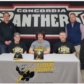 Concordia High School Senior Stryker Hake Signed a Letter of Intent to Play Baseball at Cloud County Community College on Wednesday, January 25th