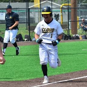 Gavin Roy Hit a Go-Ahead RBI Triple and Scored on a Coffeyville Error on the Play to Break a 3-3 Tie and Help Cloud County Win Game One 10-4