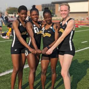 A School-Record Performance in the 4x800 Relay (Nontokozo Ncube, Mercy Angaamchaab, N Vanee Anchike, and Jaelyn Rumback) Highlighted Friday, April 5th in Wichita for Cloud County